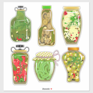 Pegatina Preservaciones de hierbas y vegetales