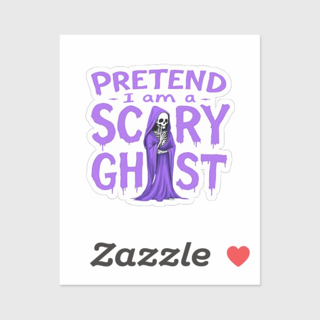 Pegatina Pretende que soy un fantasma aterrador - Halloween (Hoja)