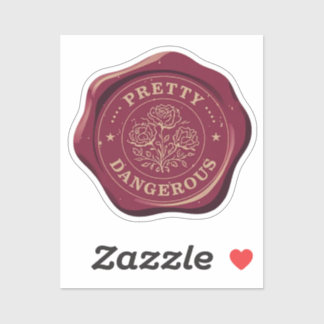 Pegatina pretty dangerous seal wax sticker | historical man