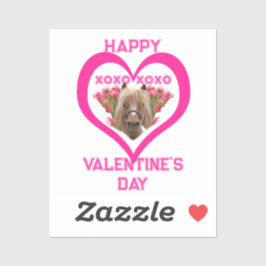 Pegatina Pretty Pony in Pink Valentine's Day for Kids