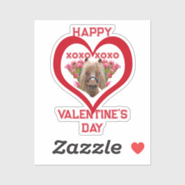 Pegatina Pretty Pony in Red Valentine's Day for Kids