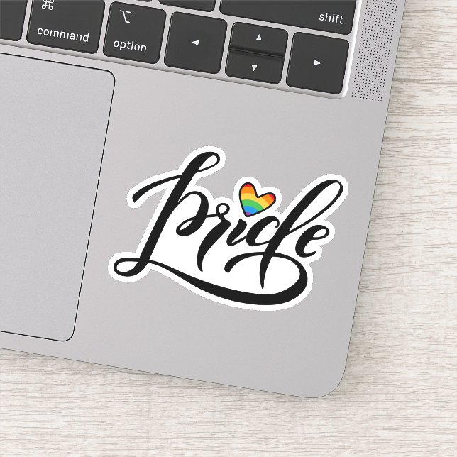 Pegatina Pride Script Heart (Detalle)