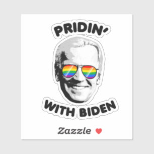 PEGATINA PRIDIN' CON BIDEN