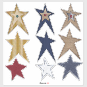 Pegatina Prim Stars Felt Look Burlap Look Fun