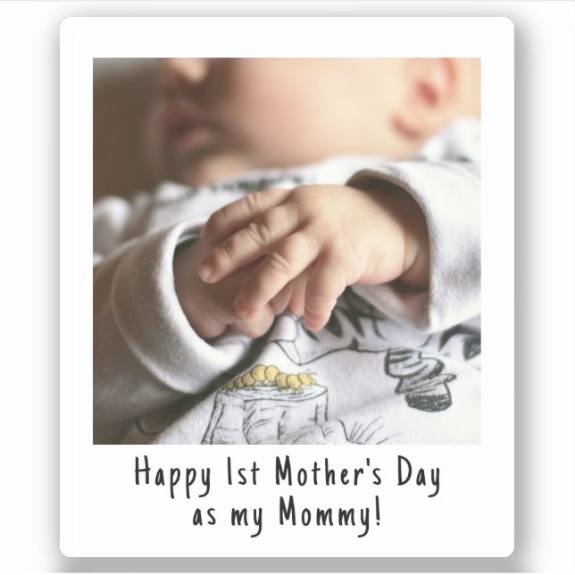 Pegatina Primer Día de la Madre Estilo de instantánea Foto  (Anverso)