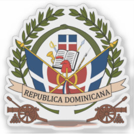 Pegatina Primer escudo de armas de los dominicanos (1844)
