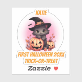 Pegatina Primer Kitten de Halloween