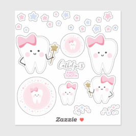 Pegatina Primer libro de cráteres de niñas dentarias o Pega