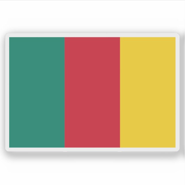 Pegatina Primera bandera de Camerún (1960-1961) (Anverso)