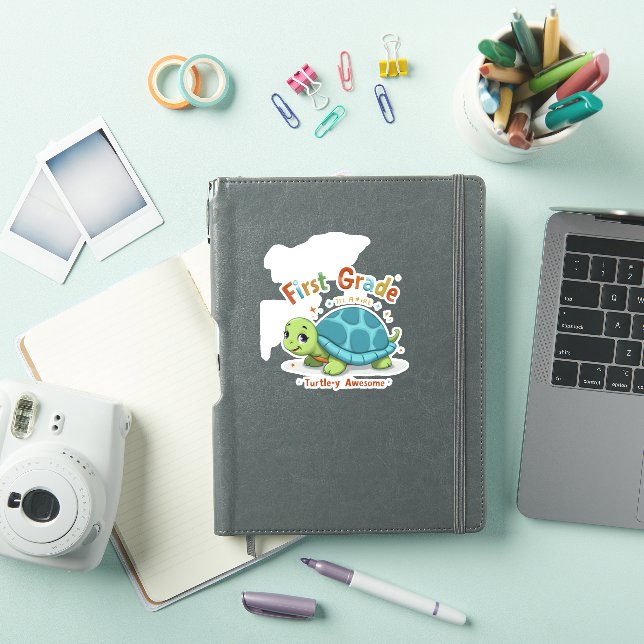 Pegatina Primera clase de tortuga y asombroso primer grado  (Funda para iPad)