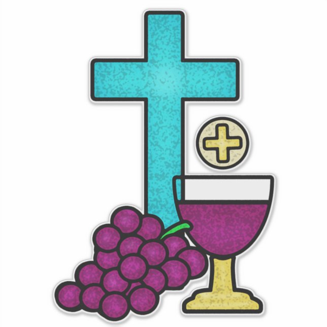 Pegatina Primera Comunión Santa (Anverso)