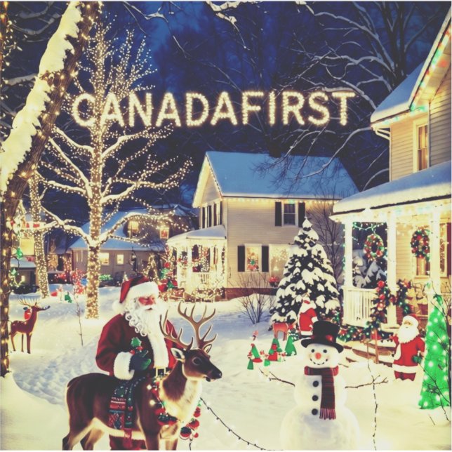PEGATINA PRIMERO CANADÁ NAVIDAD (Anverso)