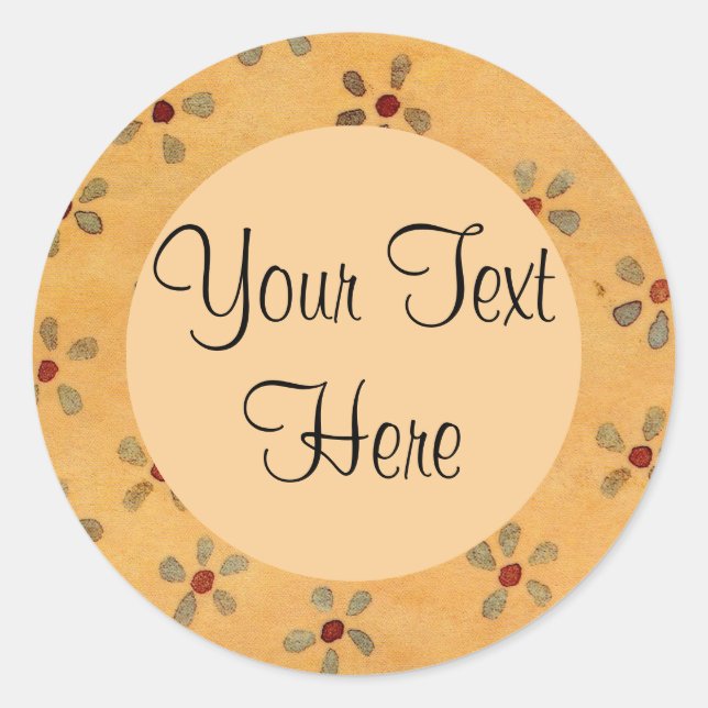 Pegatina Primitivo de Ronda Floral (Anverso)