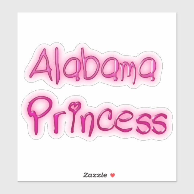 Pegatina Princesa de Alabama (Hoja)