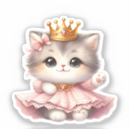 Pegatina Princesa de gatito suave