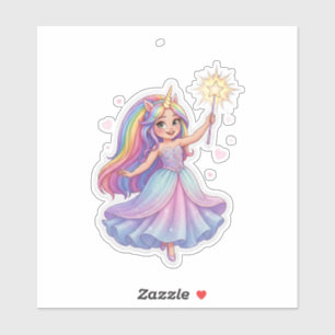 Pegatina Princesa de Sueño de Unicornio