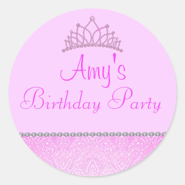 Pegatina Princesa Rosa (Anverso)