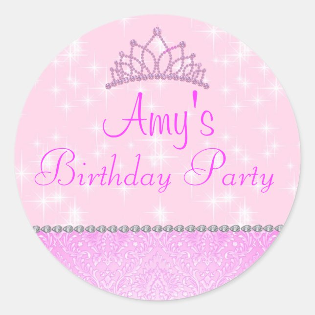 Pegatina Princesa Rosa (Anverso)