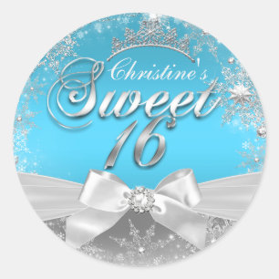 Pegatina Princess Winter Wonderland Blue Sweet 16