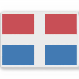 Pegatina Principado de la bandera de Samos, Grecia (1834-19