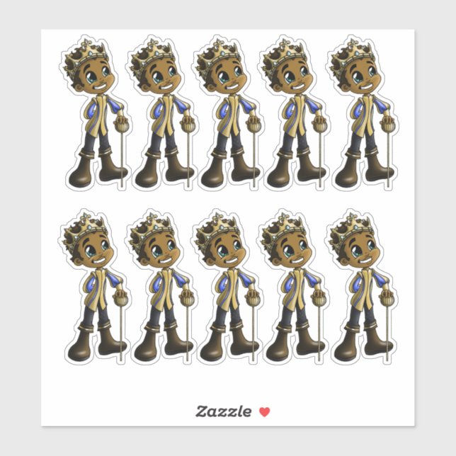 Pegatina Príncipes afroamericanos (Hoja)