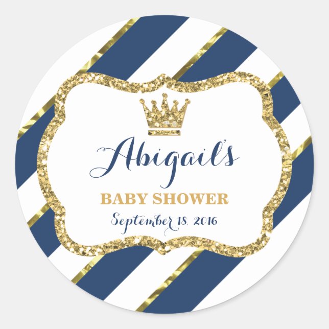 Pegatina Principito, Azul de la Marina, Purpurina  (Anverso)