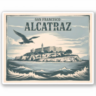 Pegatina Prisión de la Isla Alcatraz San Francisco Viajes R