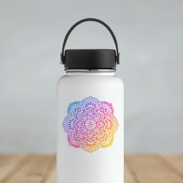 Pegatina Prism Flower Mandala Custom-Cut Vinyl Sticker