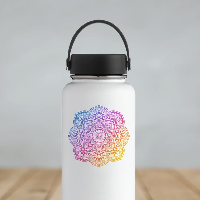 Pegatina Prism Flower Mandala Custom-Cut Vinyl Sticker (Subido por el creador)