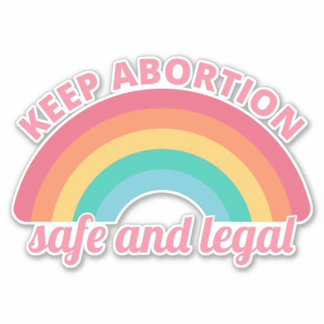 Pegatina Pro Aborto - Mantener el aborto seguro y legal II (Anverso)