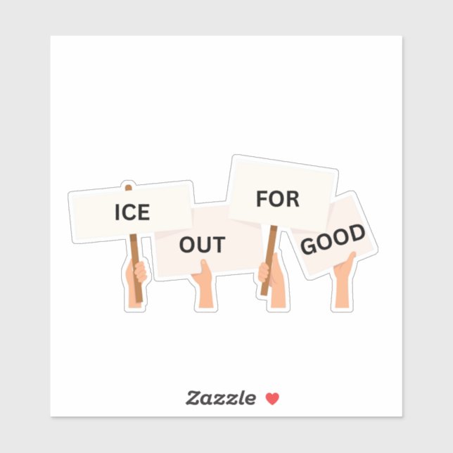 Pegatina Pro American ICE OUT FOR GOOD  (Hoja)