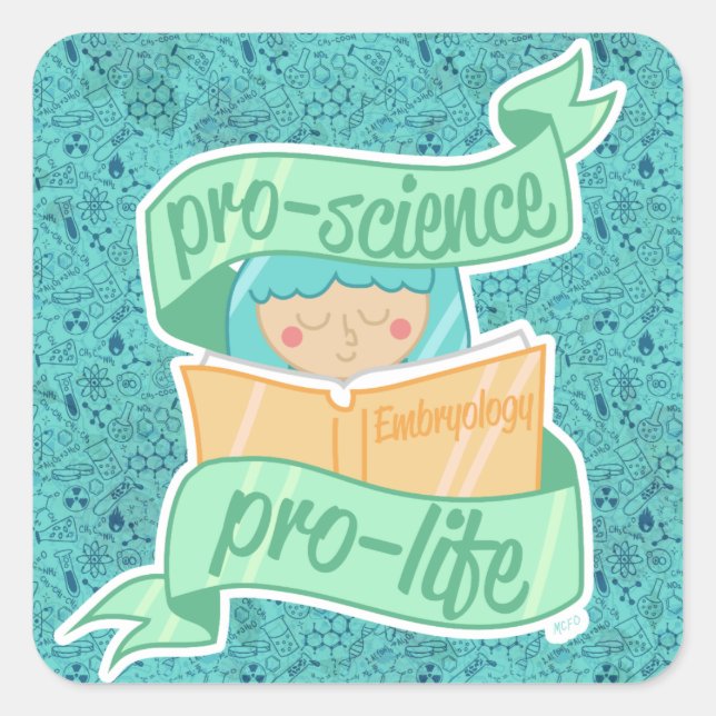 pegatina "Pro-Science, Pro-Life" (Anverso)