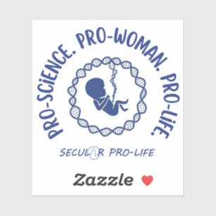 Pegatina pro-vida de las mujeres pro-ciencia