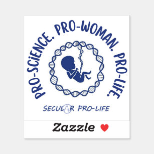 Pegatina pro-vida de las mujeres pro-ciencia
