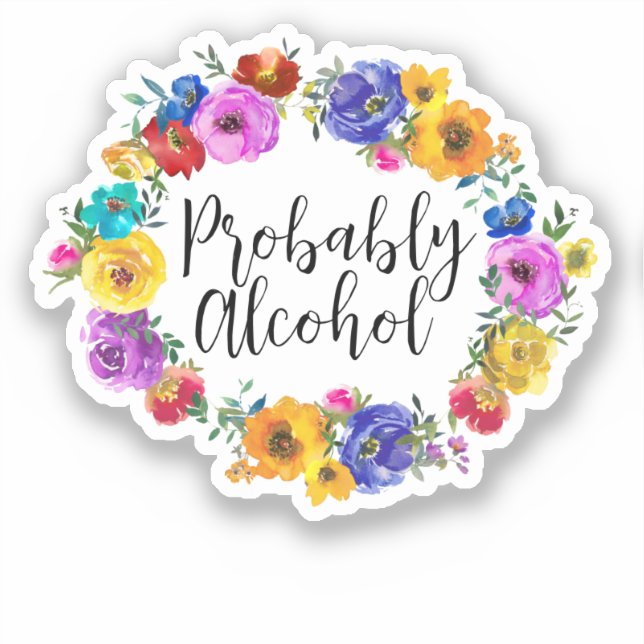 Pegatina Probablemente el humor gracioso y sarcástico del a (Anverso)