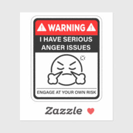 Pegatina Problemas de ira