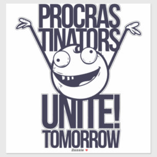 Pegatina Procrastinadores se unen