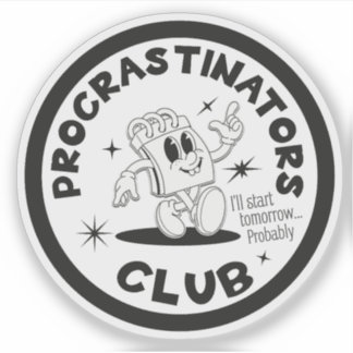 Pegatina Procrastinators Club