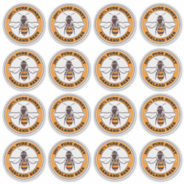 Pegatina Producto de apicultor con icono de miel transparen