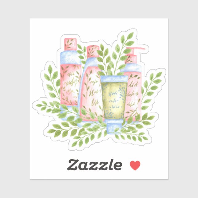 Pegatina Productos de autocuidado (Hoja)