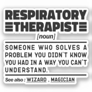 Pegatina Profesional de terapia respiratoria nativa Guay
