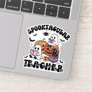 Pegatina Profesor Cute Retro Halloween Spooktacular