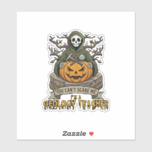 Pegatina Profesor de Geología No Puedes Asustarme Halloween