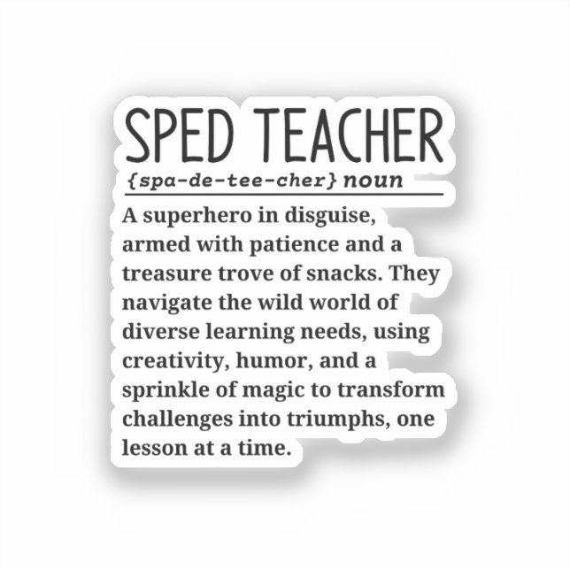 Pegatina Profesor de Sped (Anverso)