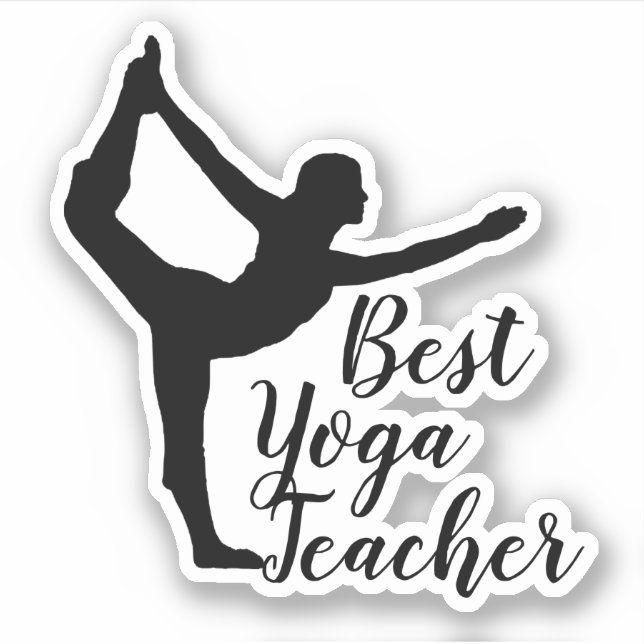 Pegatina Profesor de Yoga Namaste Mejor (Anverso)