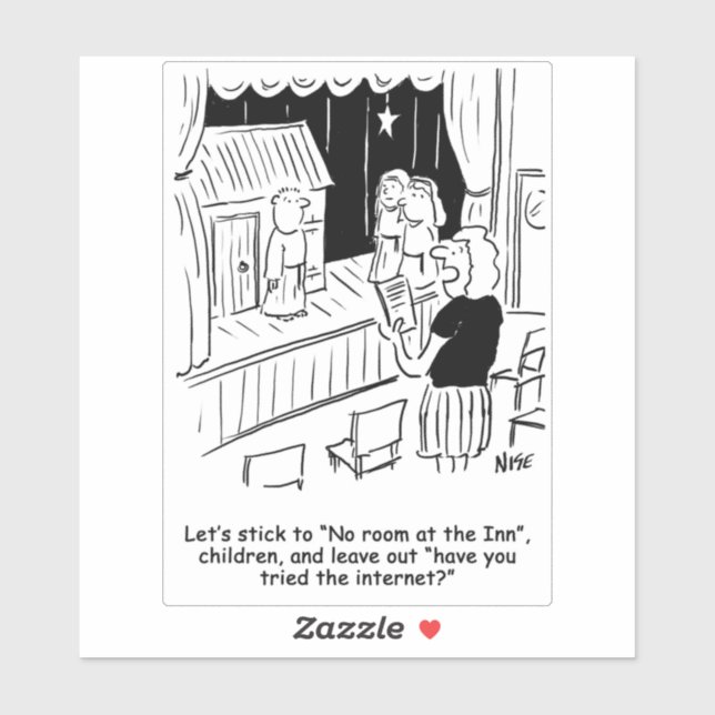 Pegatina Profesor ensayando Personalizado de juego de nativ (Hoja)