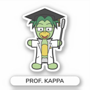 Pegatina Profesor Kappa, Médica de Estudios Yokai