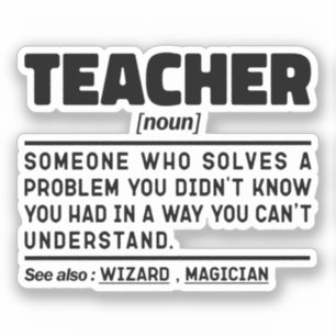 Pegatina Profesor Nuevo instructor de definición Inspirador