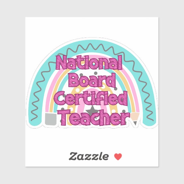 Pegatina Profesora certificada del Consejo Nacional Arcoiri (Hoja)