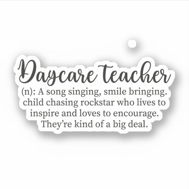 Pegatina Profesora de guarderías, proveedor de atención inf (Anverso)